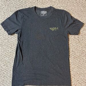Googan Squad Men's Charcoal Fishing T-Shirt, size medium